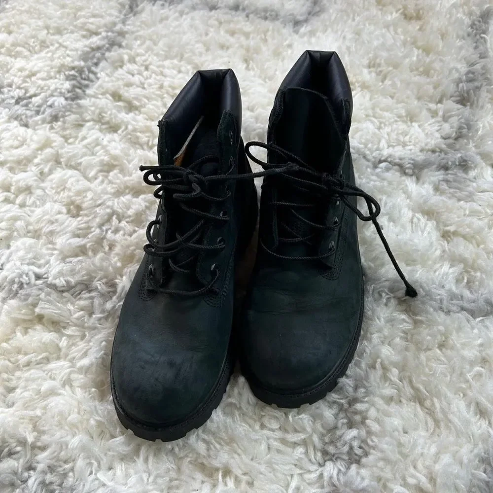 Timberland Black and Tan Leather Boots